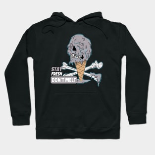 Cute Skeleton Screaming Ice Cream Skull Hoodie